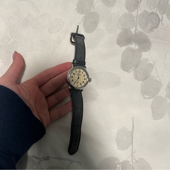 Women Shinola watch with navy leather band - Picture 1 of 3